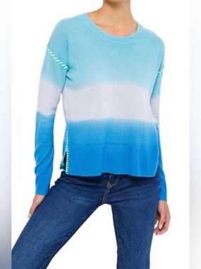 EUC LISA TODD color me happy top in ice combo size Large